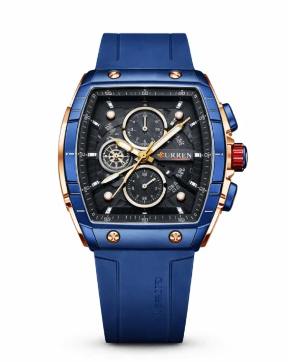 Curren Waterproof Chronograph with Blue Dial for man
